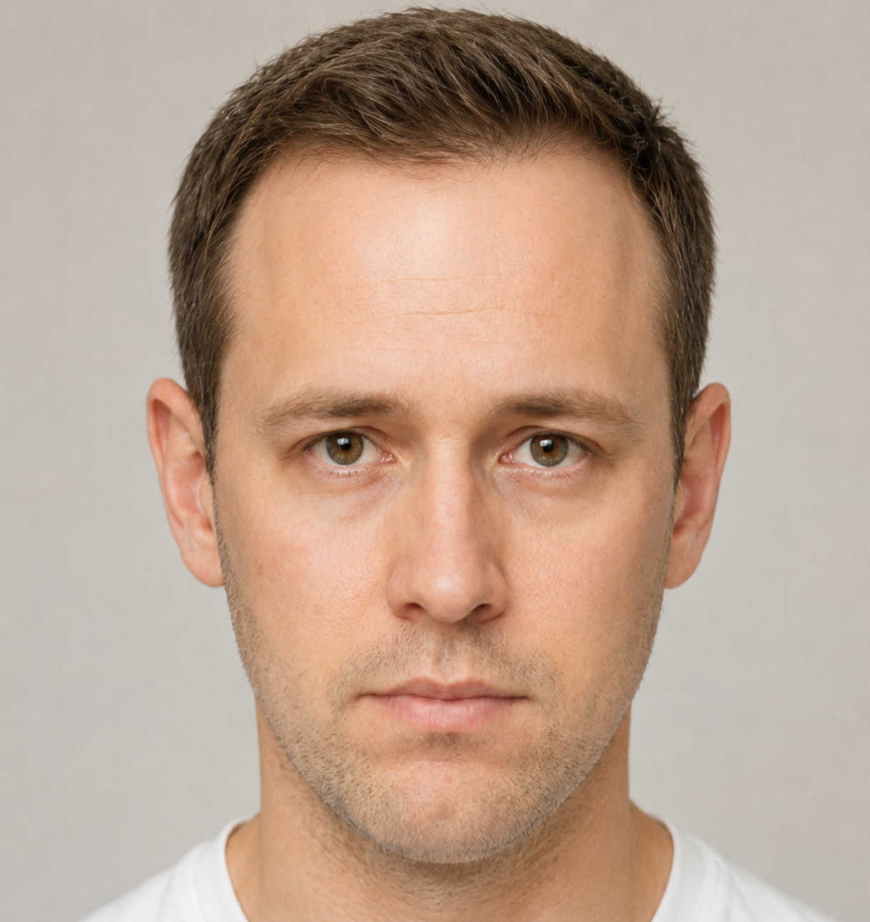 Male hair after treatment